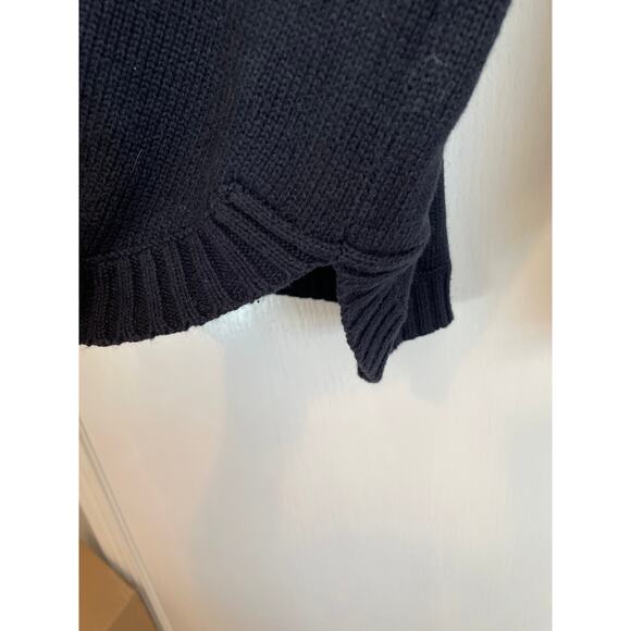 J.Jill black scottie dog sweater v-neck red yak hair wool pullover Size L - Picture 4 of 7